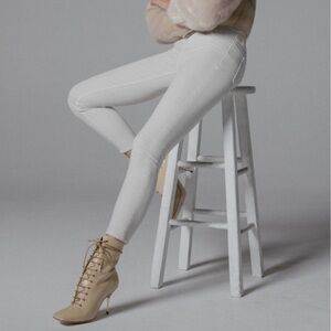 J Brand White Corduroy Skinny Denim Mini P-51